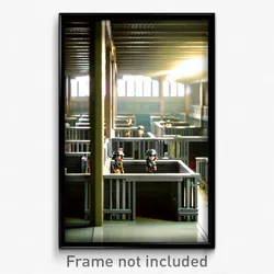 Pixel Art Poster - Whopping Barracks (8 Bit Psychedelic Trippy Video Game Print)