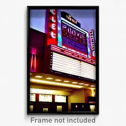 Pixel Art Poster - Adorable Movie Theatre (8 Bit Psychedelic Video Game Print)