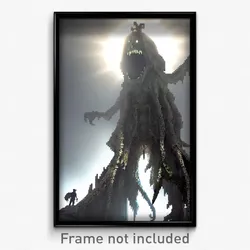 Pixel Art Poster - Haunted Maw (8 Bit Psychedelic Trippy Weird Video Game Print)