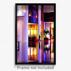 Pixel Art Poster - Marvelous Hotel Lobby (8 Bit Psychedelic Video Game Print)