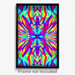 Pixel Art Poster - Kaleidoscopic Well (8 Bit Psychedelic Video Game Print)