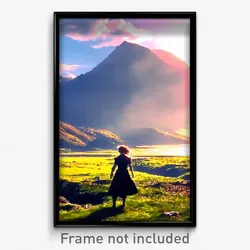 Pixel Art Poster - Bright Highland (8 Bit Psychedelic Trippy Video Game Print)