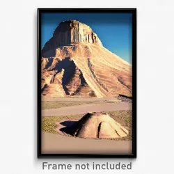 Pixel Art Poster - Unrealistic Butte (8 Bit Psychedelic Trippy Video Game Print)