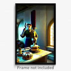Pixel Art Poster - Interesting Cobbler (8 Bit Psychedelic Video Game Print)