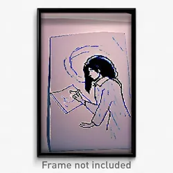 Pixel Art Poster - Cold Drawing (8 Bit Psychedelic Trippy Video Game Print)