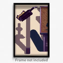 Pixel Art Poster - Flat Cobbler (8 Bit Psychedelic Trippy Video Game Print)