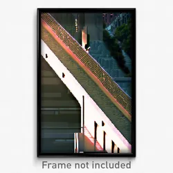 Pixel Art Poster - Urban Ridge (8 Bit Psychedelic Trippy Weird Video Game Print)