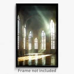 Pixel Art Poster - Polished Almshouse (8 Bit Psychedelic Video Game Print)