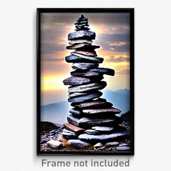 Pixel Art Poster - Cultured Cairn (8 Bit Psychedelic Trippy Video Game Print)