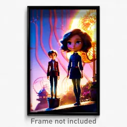 Pixel Art Poster - Adorable Spectacle (8 Bit Psychedelic Video Game Print)