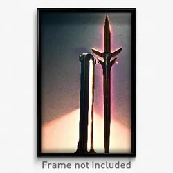 Pixel Art Poster - Antique Arrowslit (8 Bit Psychedelic Trippy Video Game Print)