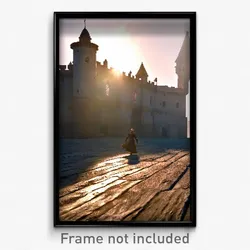 Pixel Art Poster - Old Fashioned Fortress (8 Bit Psychedelic Video Game Print)