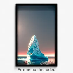 Pixel Art Poster - Buoyant Iceberg (8 Bit Psychedelic Trippy Video Game Print)