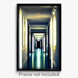 Pixel Art Poster - Thin Hallway (8 Bit Psychedelic Trippy Video Game Print)