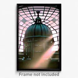 Pixel Art Poster - Bold Dome (8 Bit Psychedelic Trippy Weird Video Game Print)