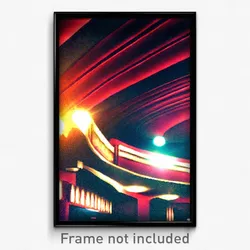 Pixel Art Poster - Rich Movie Theatre (8 Bit Psychedelic Video Game Print)