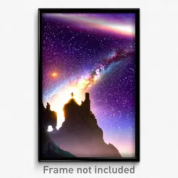 Pixel Art Poster - Starry Gulch (8 Bit Psychedelic Trippy Video Game Print)