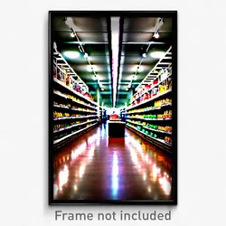 Pixel Art Poster - Enormous Aisle (8 Bit Psychedelic Trippy Video Game Print)