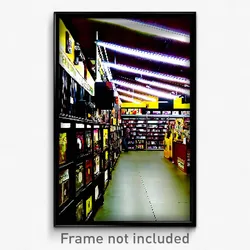 Pixel Art Poster - Tremendous Vinyl Store (8 Bit Psychedelic Video Game Print)