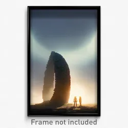 Pixel Art Poster - Circular Megalith (8 Bit Psychedelic Trippy Video Game Print)
