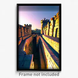 Pixel Art Poster - Narrow Fortifications (8 Bit Psychedelic Video Game Print)