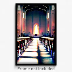 Pixel Art Poster - Empty Sanctuary (8 Bit Psychedelic Trippy Video Game Print)
