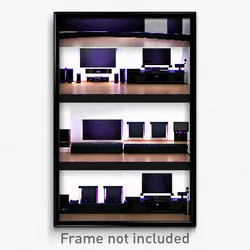 Pixel Art Poster - Simplistic Home Theatre (8 Bit Psychedelic Video Game Print)