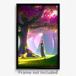 Pixel Art Poster - Graceful Glade (8 Bit Psychedelic Trippy Video Game Print)