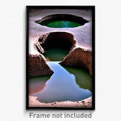 Pixel Art Poster - Cultured Sinkhole (8 Bit Psychedelic Trippy Video Game Print)
