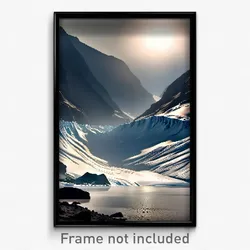 Pixel Art Poster - Musty Glacier (8 Bit Psychedelic Trippy Video Game Print)