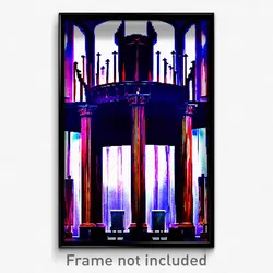 Pixel Art Poster - Majestic Pulpit (8 Bit Psychedelic Trippy Video Game Print)