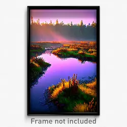 Pixel Art Poster - Rare Bog (8 Bit Psychedelic Trippy Weird Video Game Print)