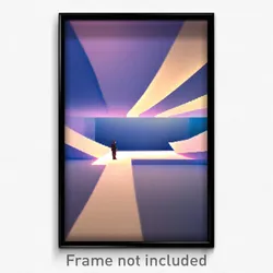 Pixel Art Poster - Superb Square (8 Bit Psychedelic Trippy Video Game Print)