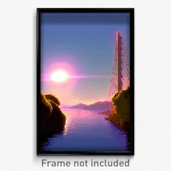 Pixel Art Poster - Puny Meander (8 Bit Psychedelic Trippy Video Game Print)