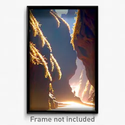 Pixel Art Poster - Webbed Canyon (8 Bit Psychedelic Trippy Video Game Print)