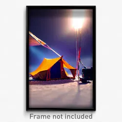 Pixel Art Poster - Tiny Tent (8 Bit Psychedelic Trippy Weird Video Game Print)