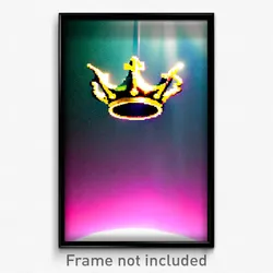 Pixel Art Poster - Noted Crown (8 Bit Psychedelic Trippy Weird Video Game Print)