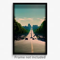 Pixel Art Poster - Large Boulevard (8 Bit Psychedelic Trippy Video Game Print)