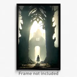 Pixel Art Poster - Frightening Hollow (8 Bit Psychedelic Video Game Print)