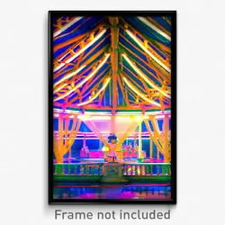 Pixel Art Poster - Energetic Pavillion (8 Bit Psychedelic Video Game Print)
