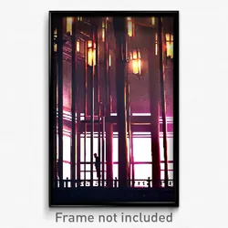 Pixel Art Poster - Superb Pallisade (8 Bit Psychedelic Trippy Video Game Print)