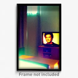 Pixel Art Poster - Familiar Television (8 Bit Psychedelic Video Game Print)