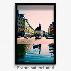 Pixel Art Poster - Buoyant Copenhagen (8 Bit Psychedelic Video Game Print)
