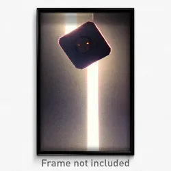Pixel Art Poster - Square Head (8 Bit Psychedelic Trippy Weird Video Game Print)