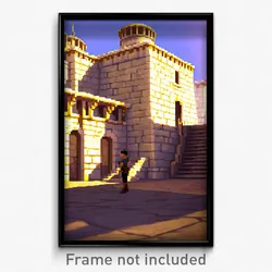 Pixel Art Poster - Uncommon Fort (8 Bit Psychedelic Trippy Video Game Print)