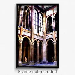 Pixel Art Poster - Buoyant Cloister (8 Bit Psychedelic Trippy Video Game Print)