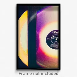 Pixel Art Poster - Meager Vinyl Record (8 Bit Psychedelic Video Game Print)