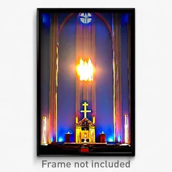 Pixel Art Poster - Modest Tabernacle (8 Bit Psychedelic Trippy Video Game Print)
