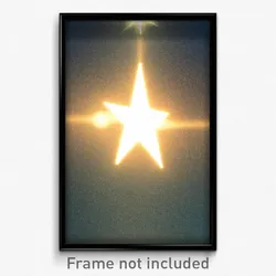 Pixel Art Poster - Clean Star (8 Bit Psychedelic Trippy Weird Video Game Print)
