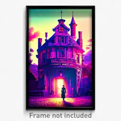 Pixel Art Poster - Velvety Hamlet (8 Bit Psychedelic Trippy Video Game Print)